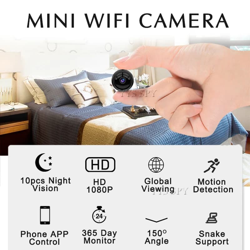 Wifi Mini Macchina Fotografica Hd 1080P Video Audio Recorder 10 Pcs Visione Notturna di Ir Del Sensore di Movimento Micro Videocamera Portatile Della Camma di Sostegno nascosta Carta di Tf