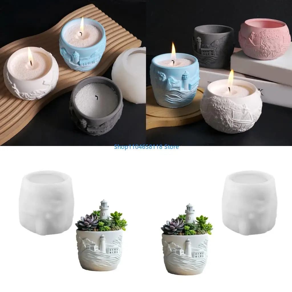 Stampo silicone vaso dei fiori a mano per resina epossidica e progetti in gesso