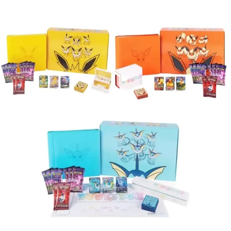 Collezione di Carte Pokemon TCG Eevee Edizione Cinese Semplificata 6.0 Avanzata Speciale Set Personalizzato Gioco da Collezione Giocattoli Scatola Regalo