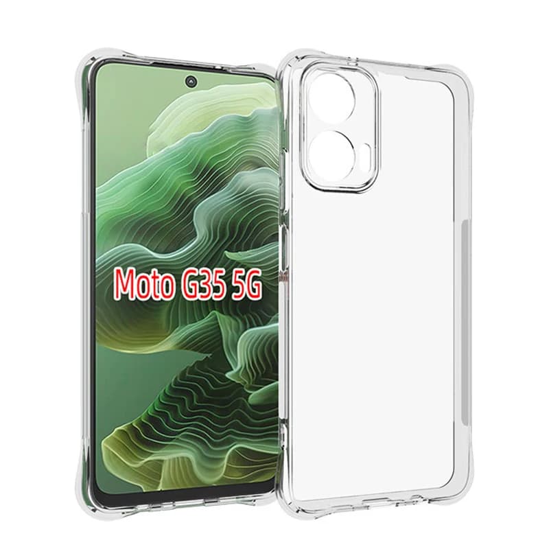 Per Motorola Moto G35 5G XT2433 Custodia Antiurto Airbag Silicone TPU Trasparente Della Copertura Posteriore Custodia Morbida per Moto G35 MotoG35 XT2433
