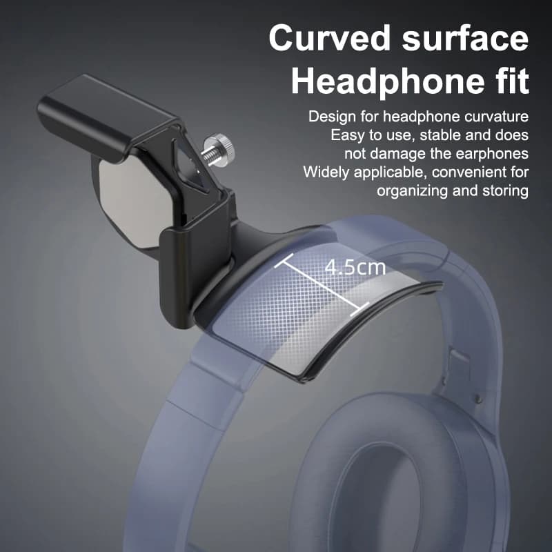 New Headphone Holder PC Monitor Hanger Wall Hook Monitor Earphone Stand Universal Headset Hanging Hook Durable Headphone Bracket