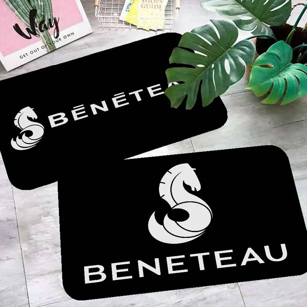 B-BENETEAU Logo Room Mats Retro Multiple Choice Living Room Kitchen Rug Non-Slip Welcome Rug