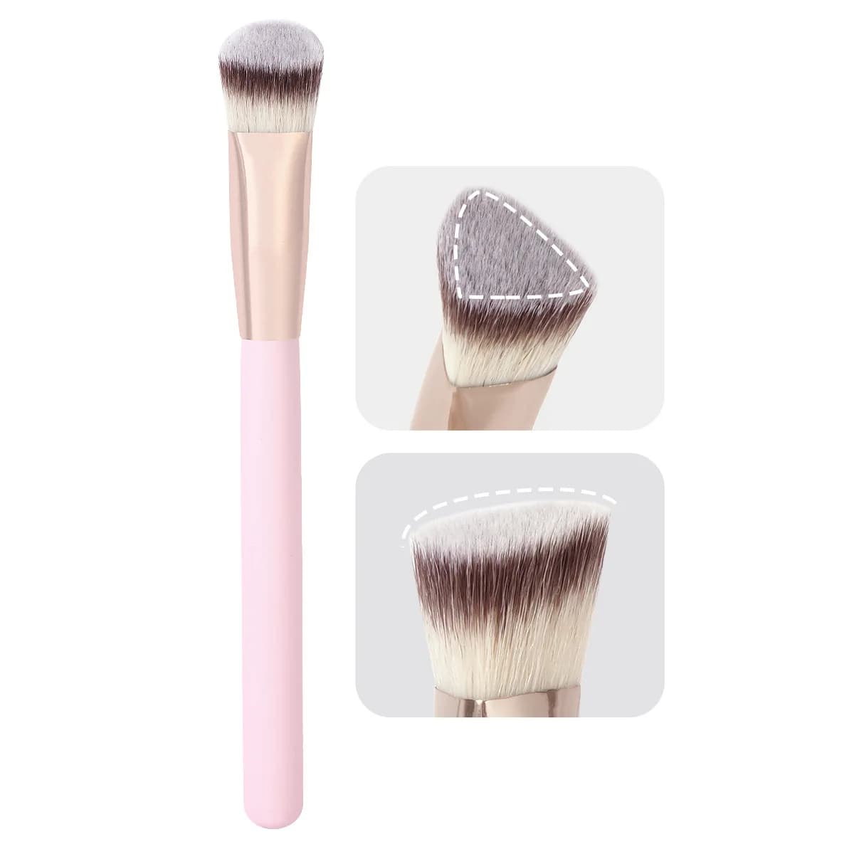 1pcs New Under Eye Concealer Makeup Brush Triangle Foundation Brush for Liquid Cream Blending Concealing Cosmetic Makeup Tools