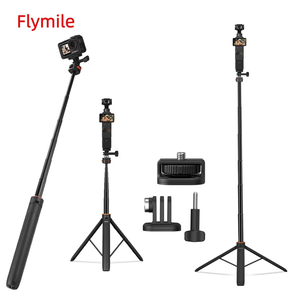 Asta di Estensione per Treppiede Flymile per DJI OSMO Pocket 4 3/Insta360 X5, Accessori per Fotografia, Bastone Selfie Regolabile