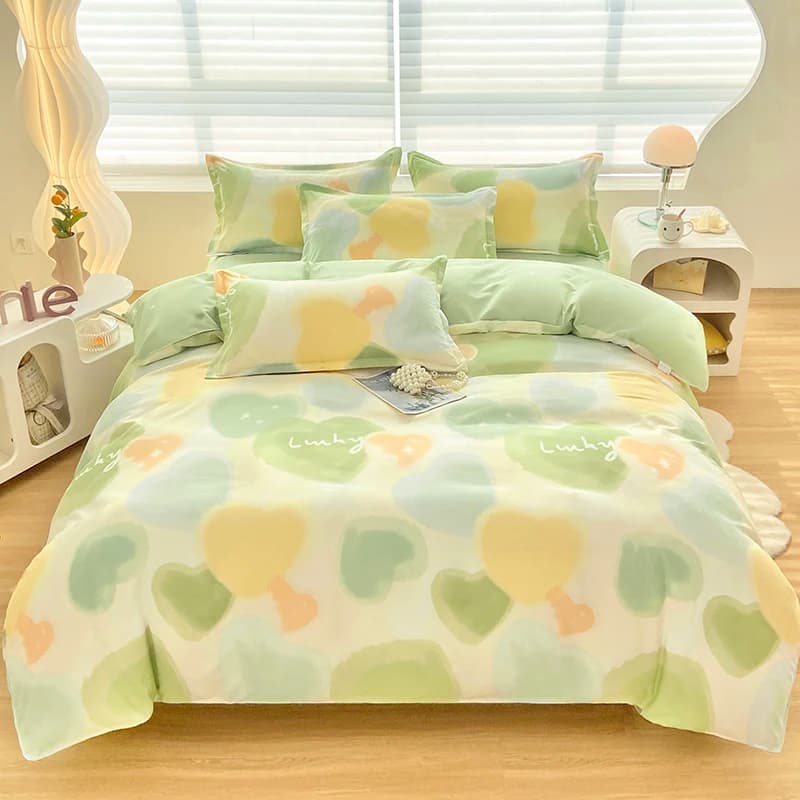 Set Copripiumino Stile Floreale Singolo/Matrimoniale/King Size, Copripiumino Morbido 150/180/200x230cm e Federe, Set Biancheria da Letto 1 o 3 Pezzi