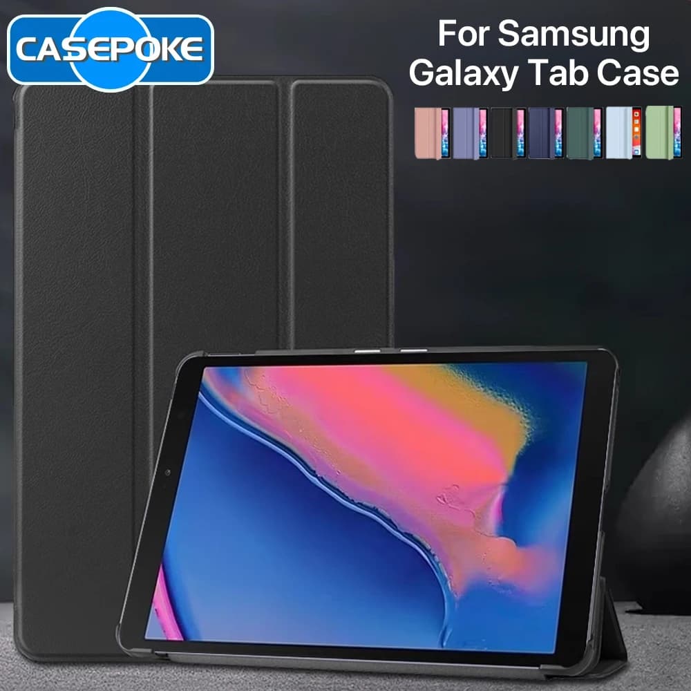 Magnet Tablet Case For Samsung Galaxy Tab A9 Plus 11in Smart Cover Flip Stand Soft TPU Back For S6 LITE 12.4in S7+ S8+ S9+ S7 FE