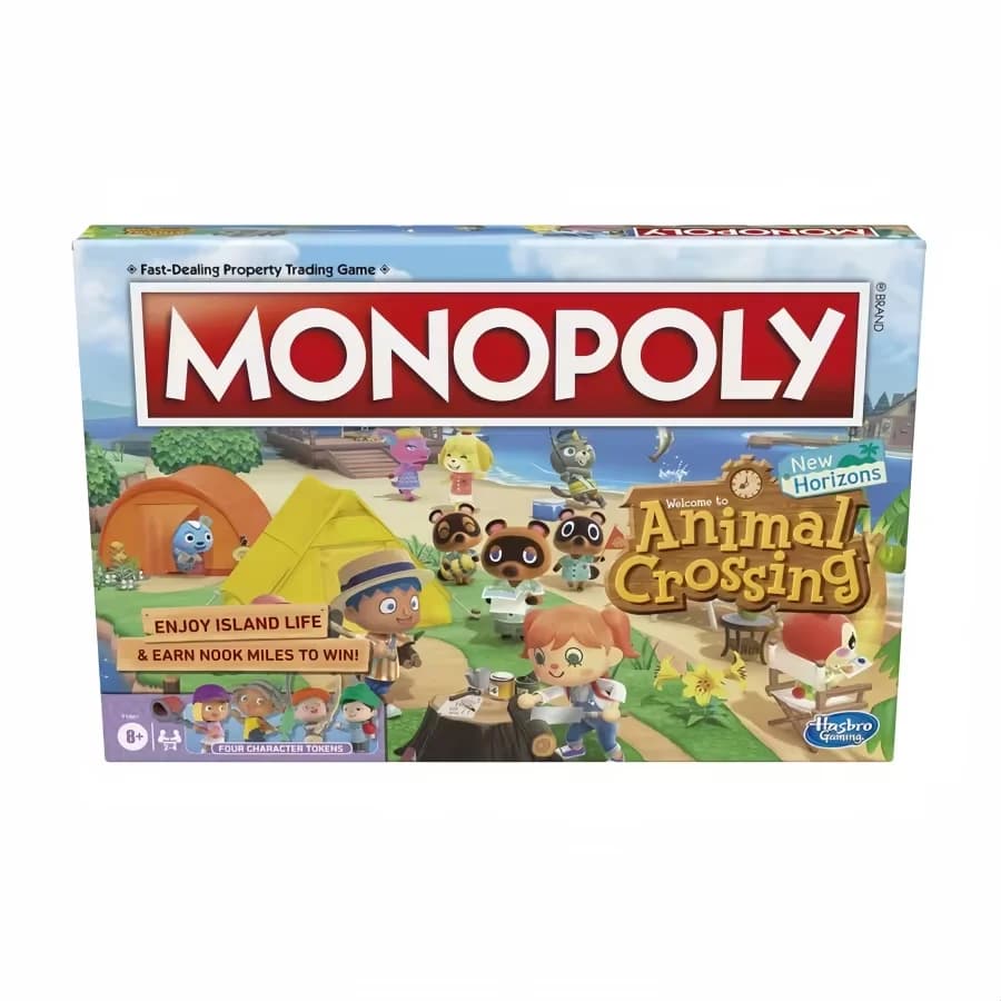 Monopoly in Collaborazione con Animal Crossing, Gioco da Tavolo Monopoly Edizione Nintendo New Horizons, Oggetto da Collezione per Fan di Animal Crossing