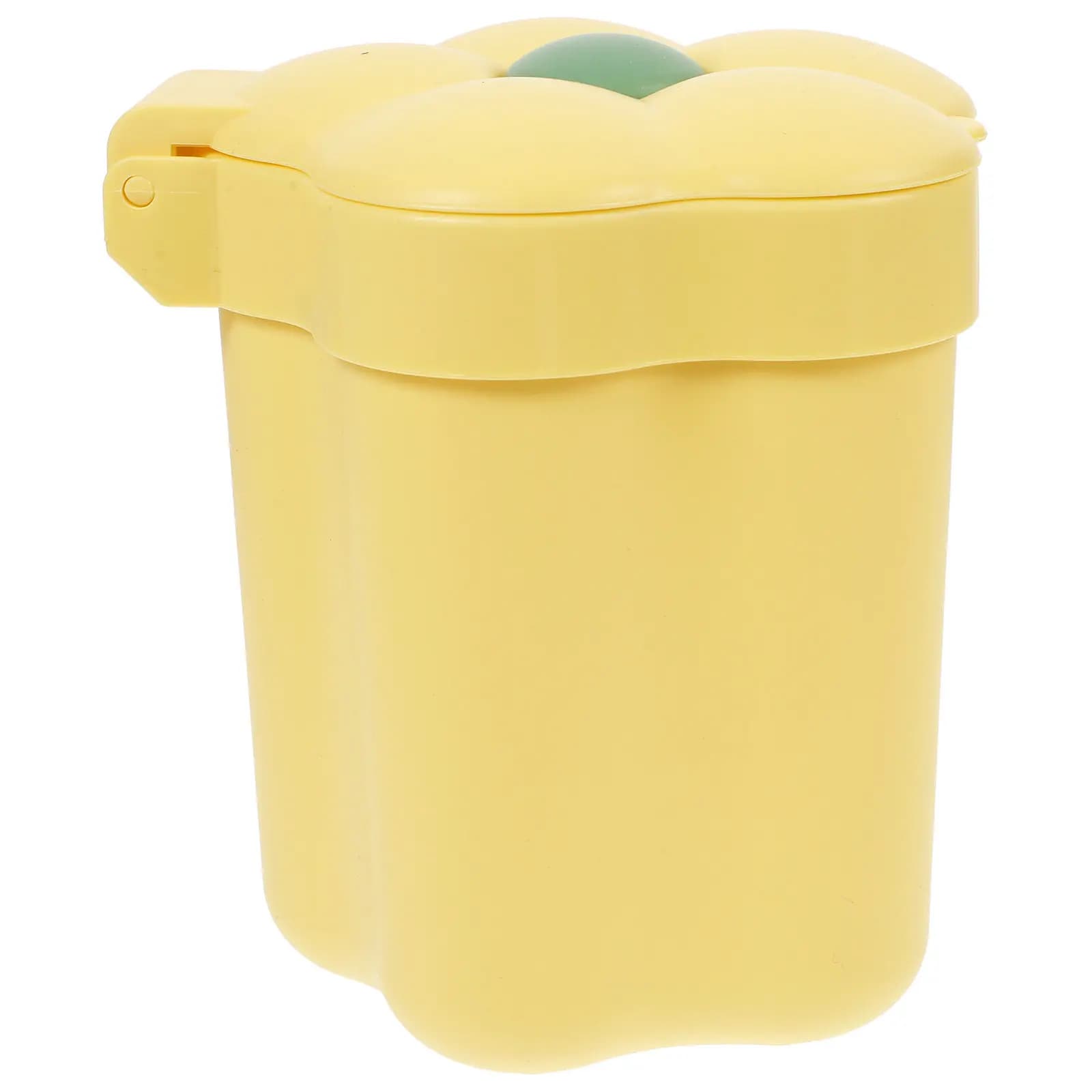 Creative Desktop Trash Bin Small Plastic Wastebasket with Lid Odor Isolating Design Decorative Rubbish Bin for Office Study