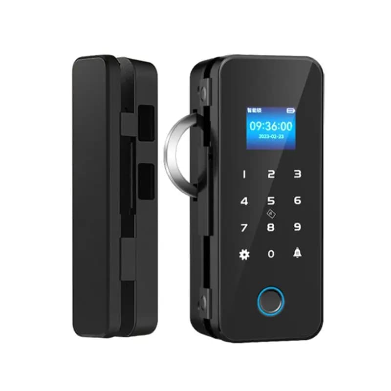 Serratura Intelligente A11I Tuya per Porte in Vetro e Legno, Serratura Biometrica Bluetooth con Impronta Digitale, Serratura Elettronica Digitale