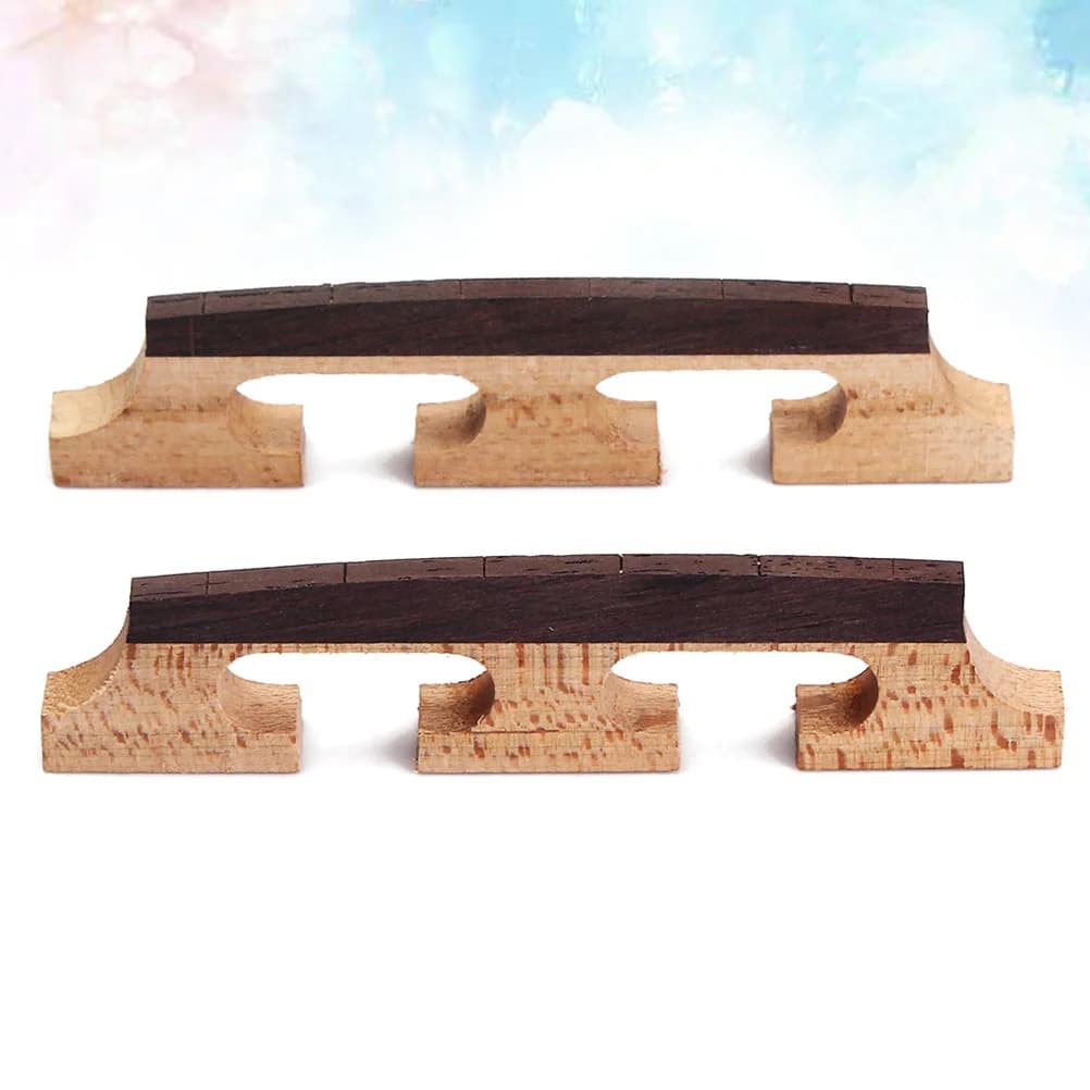 2 pezzi 6 corde banjo ponte palissandro strumenti a tre gambe parti per chitarra ukulele durata di lunga durata