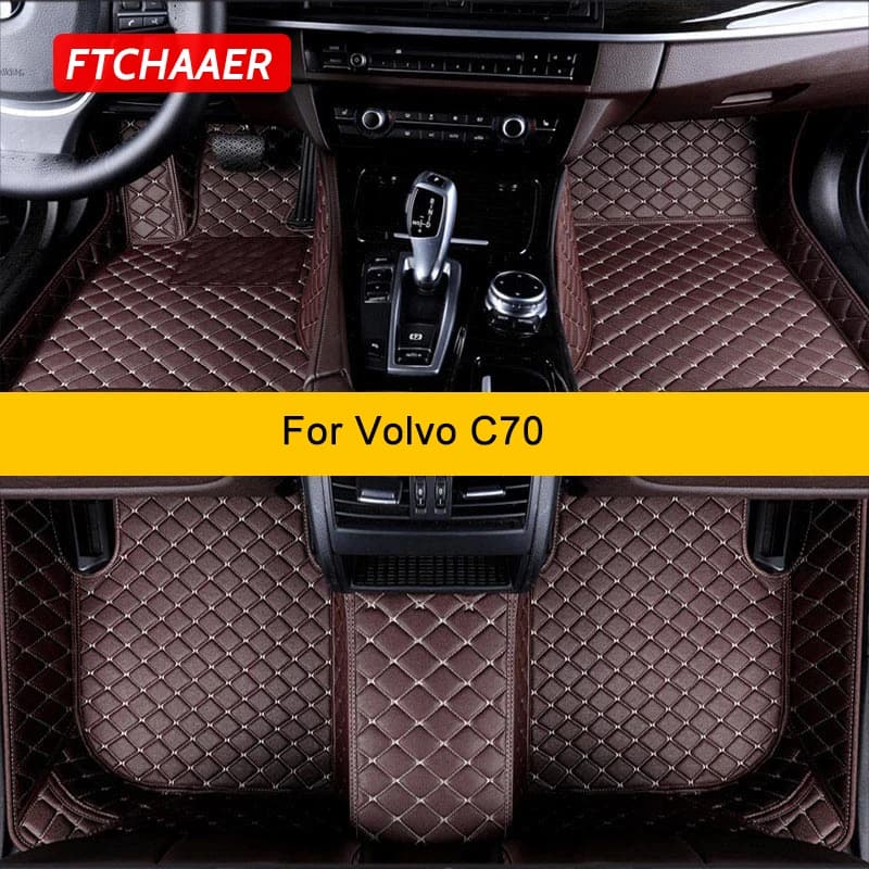 FTCHAAER Custom Car Floor Mats For Volvo C70 Auto Carpets Foot Coche Accessorie