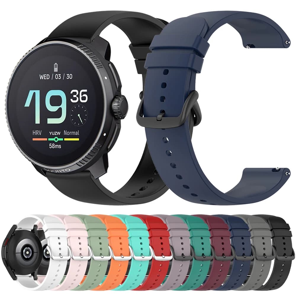 Cinturino sportivo in silicone 20mm 22mm per cinturino SUUNTO VERTICAL SUUNTO 9 5 PEAK PRO 3 Fitness RACE DLC Accessori braccialetto morbido