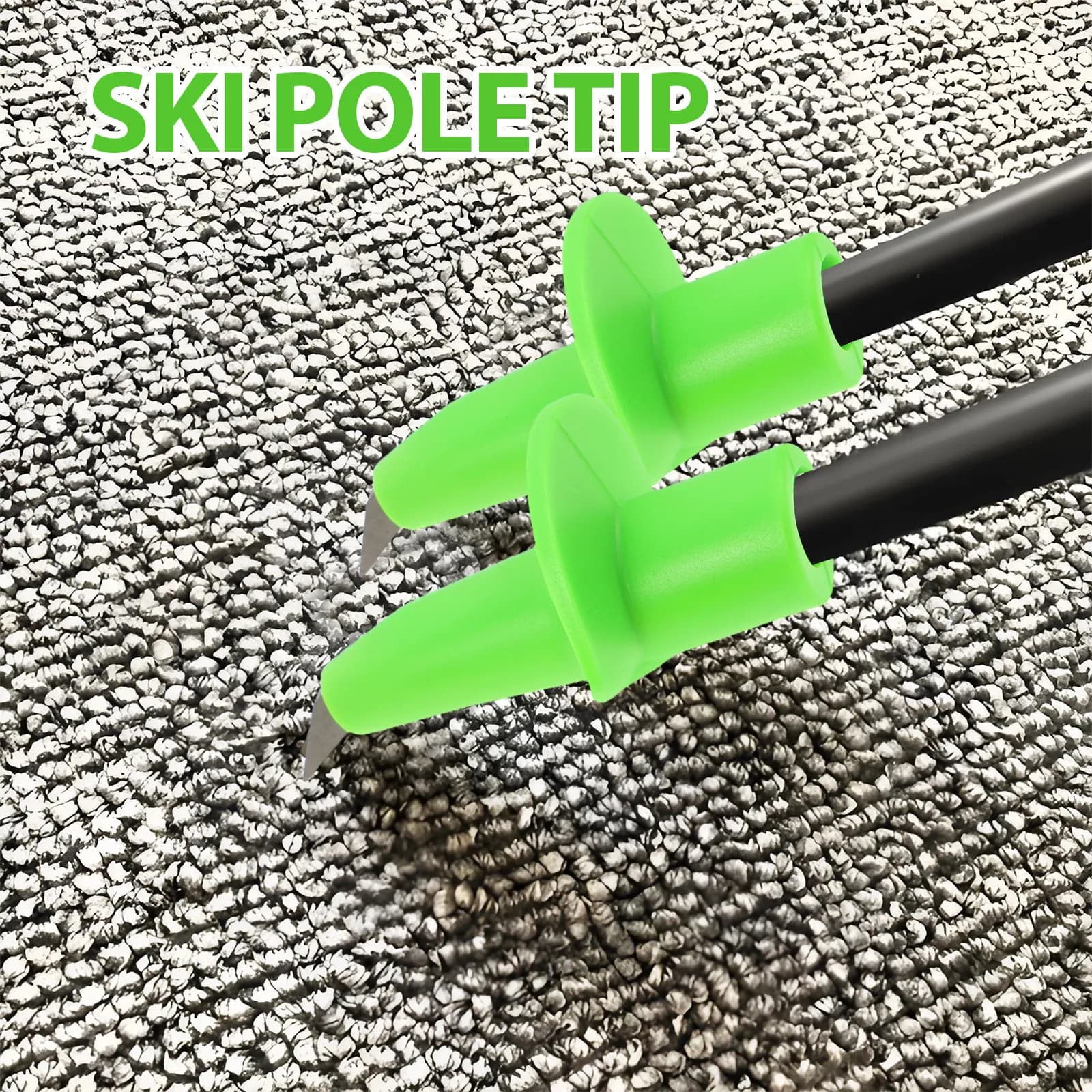 4Pcs Tungsten Steel Hiking Pole Tips Replacement Heavy Duty Trekking Poles Rod Ends for Walking Stick Accessories Outdoor