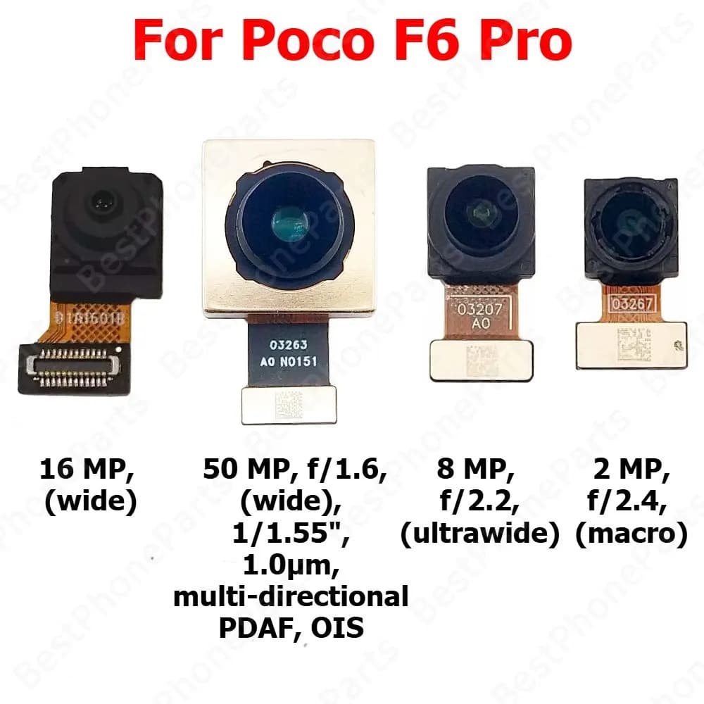 Fotocamera Per Xiaomi Poco F6 Pro PocoF6 F6Pro Posteriore Posteriore Frontale Frontale Selfie Modulo Fotocamera Posteriore Parti Del Telefono Mobile