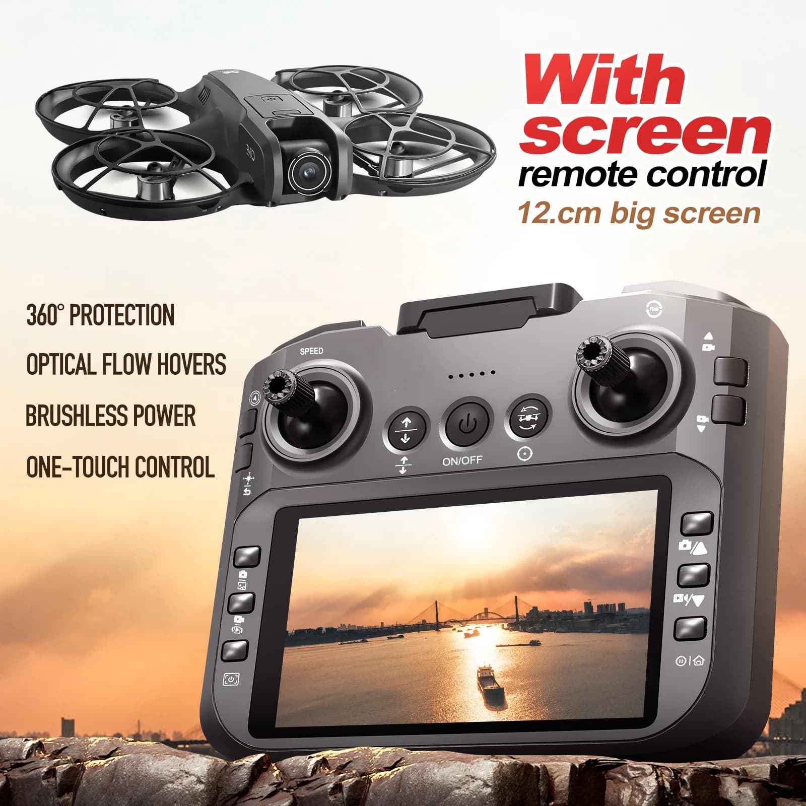 New V666 Mini Drone 4K Professional 8k Double Smart Camera antenna to avoid obstacles Brushless Quadcopter Kid RC Toy