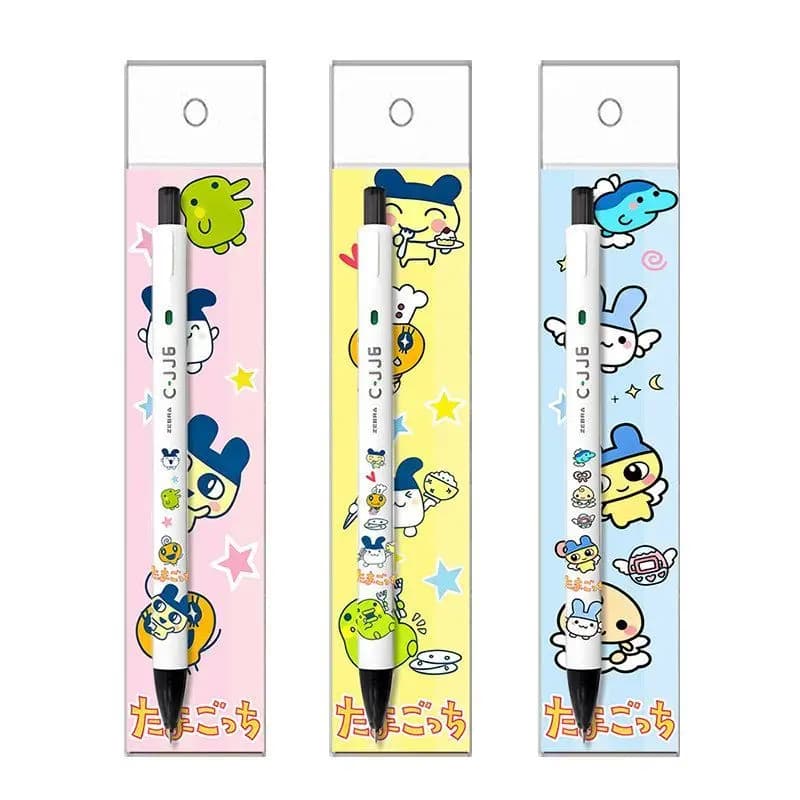 Tamagotchi Cute DIY Retractable Gel Pen Black Ink Student Exam Study Stationery Gift