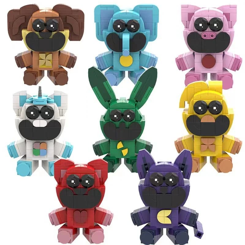MOC Bichisti sorridenti Bichetti sorridenti Giorno del cane e catnap Building Blocks Set Pisolino per gatti Giorno del cane Catnat Mattoni Regalo per bambini