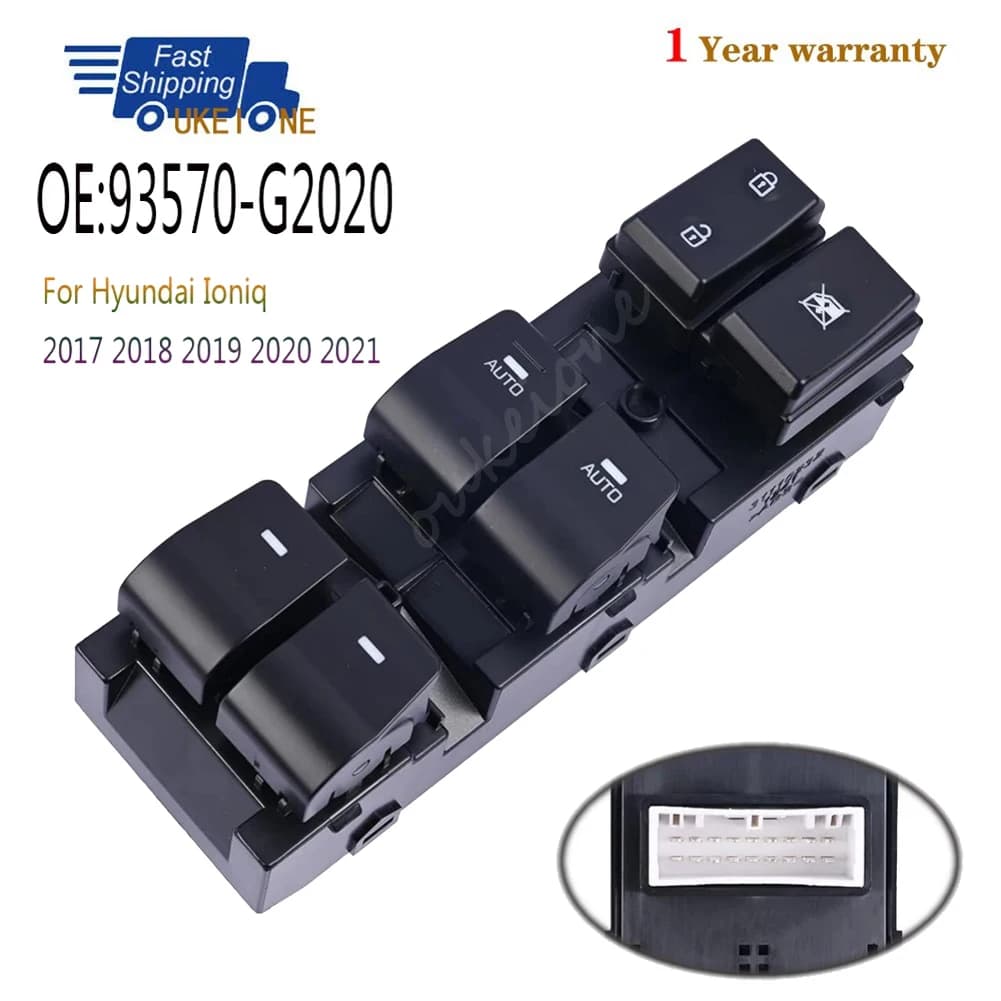 Per Hyundai Ioniq 2017 2018 2019 2020 2021 Alimentazione Elettrica Master Finestra Interruttore Porta Pulsante Sollevatore 93570-G2020 Accessori Auto