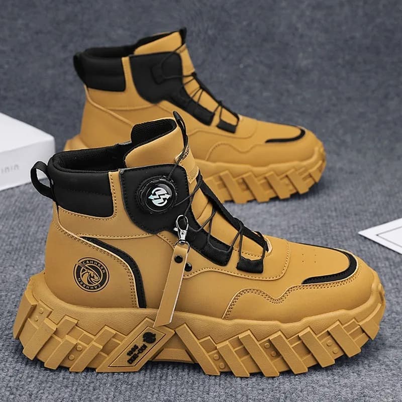 Scarpe da ginnastica alte da uomo Scarpe da ginnastica da alpinismo resistenti all'usura antiscivolo da esterno Stivaletti di sicurezza comfort per uomo Zapatillas Hombre
