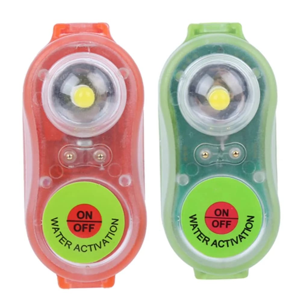 2pcs New Waterproof LED Life Jacket Light Self-Lighting Lightweight Emergency Signal Light LED Life Vest Light for Outdoors