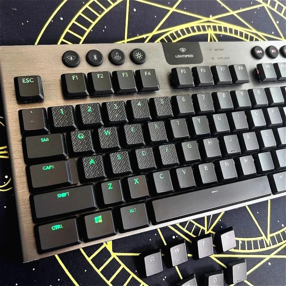 Keys Retroilluminati con Texture Tattile di Ricambio Compatible con Tastiere Meccaniche da Gaming Logitech G813/G815/G913/G915 TKL RGB