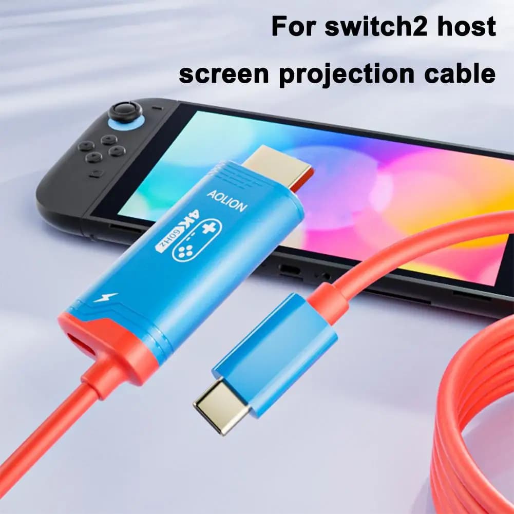 4K60HZ HDMI cable for Nintendo Switch2 High-definition host screen projection cable 2 m long accessory for game device
