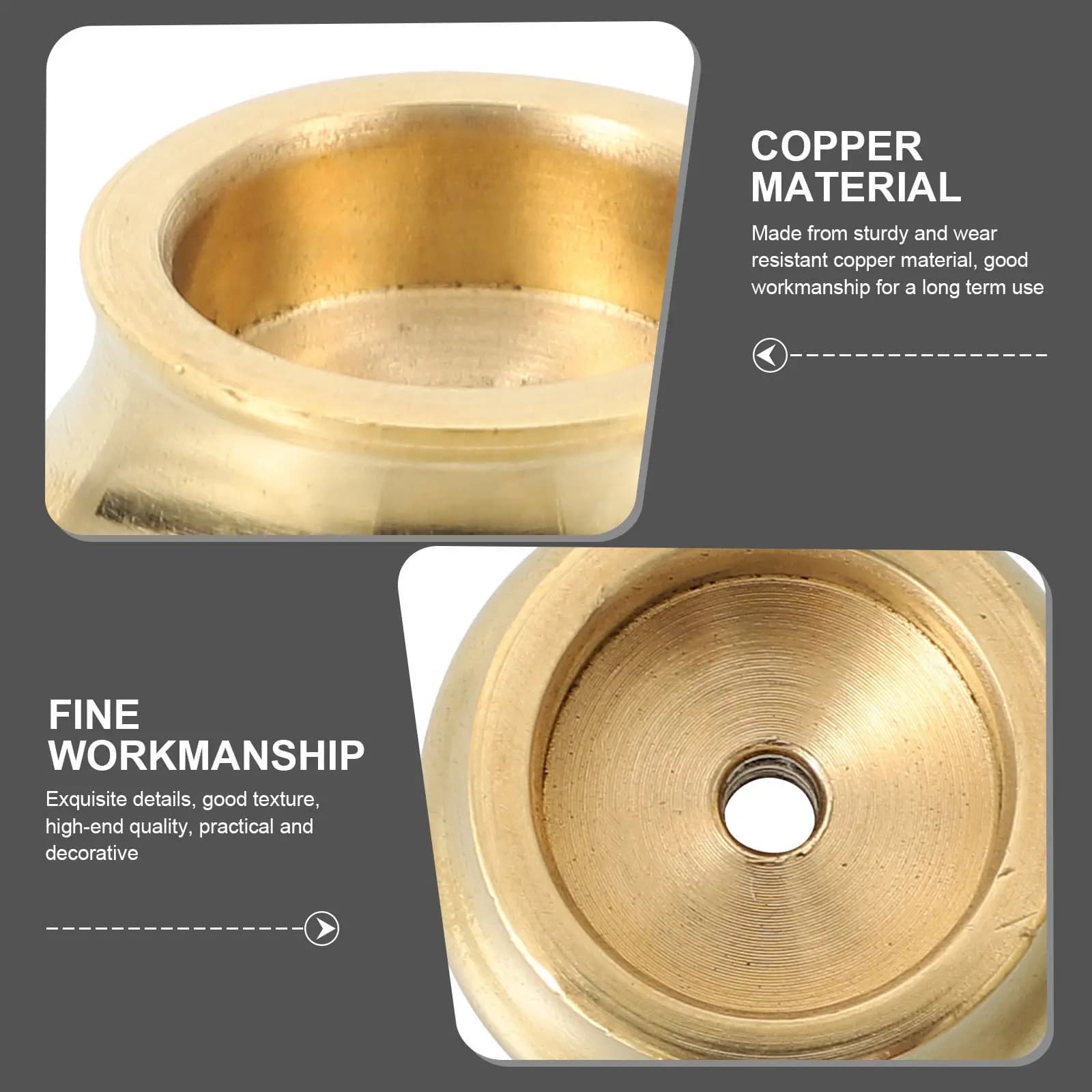 1 Pezzo Porta Incenso Semplice in Rame, Base Robusta per Bruciatore, per Uso Interno, Porta Bastoncini Decorativo, Ornamento da Tavolo, Incensiere Domestico