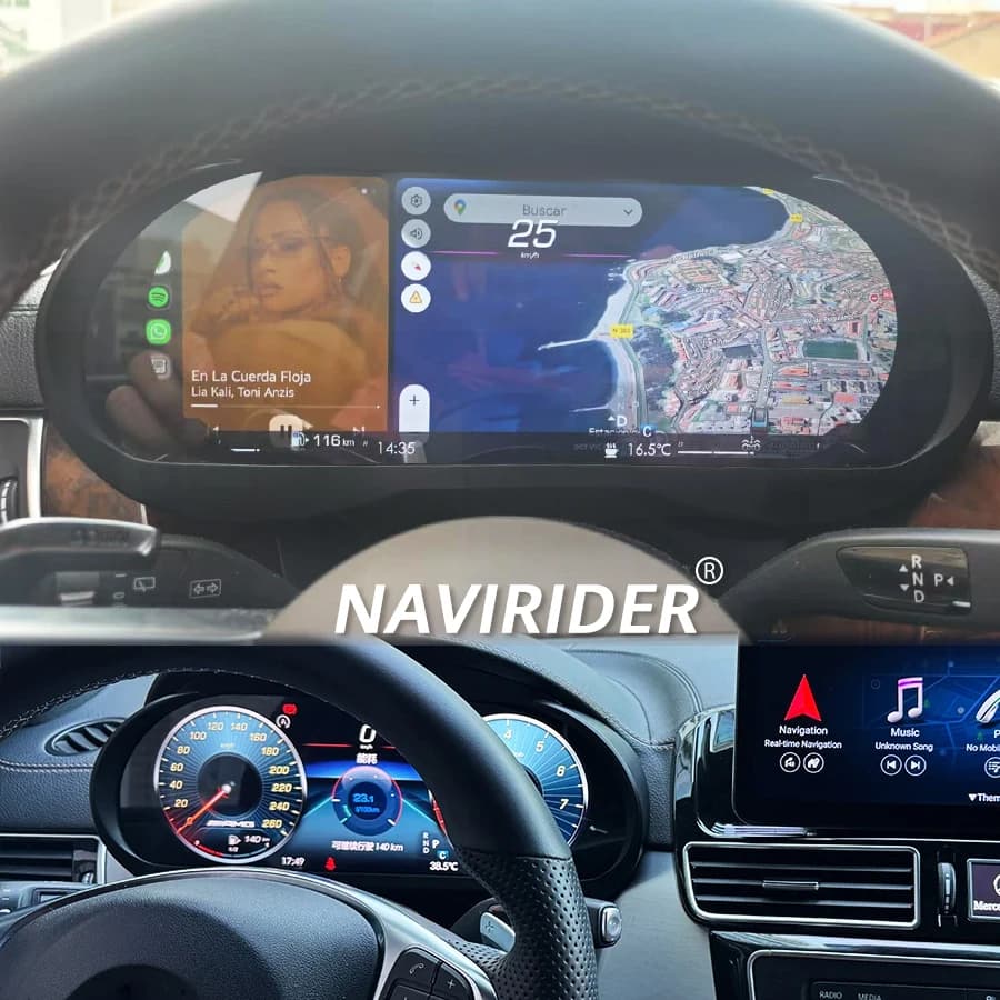 12.3 inch For Mercedes Benz ML w166 2012 - 2019 LCD Screen Speedometer Cluster Tool Update Smart Dashboard