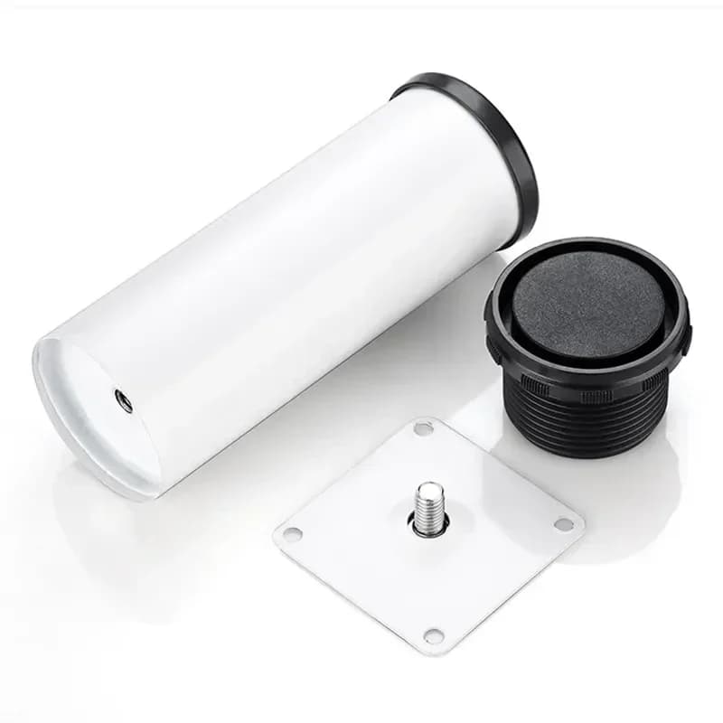 Set di 4 Gambe Regolabili per Mobili 6-30cm, Piedini in Acciaio Inox per Armadi, Tavoli, Divani e Letti