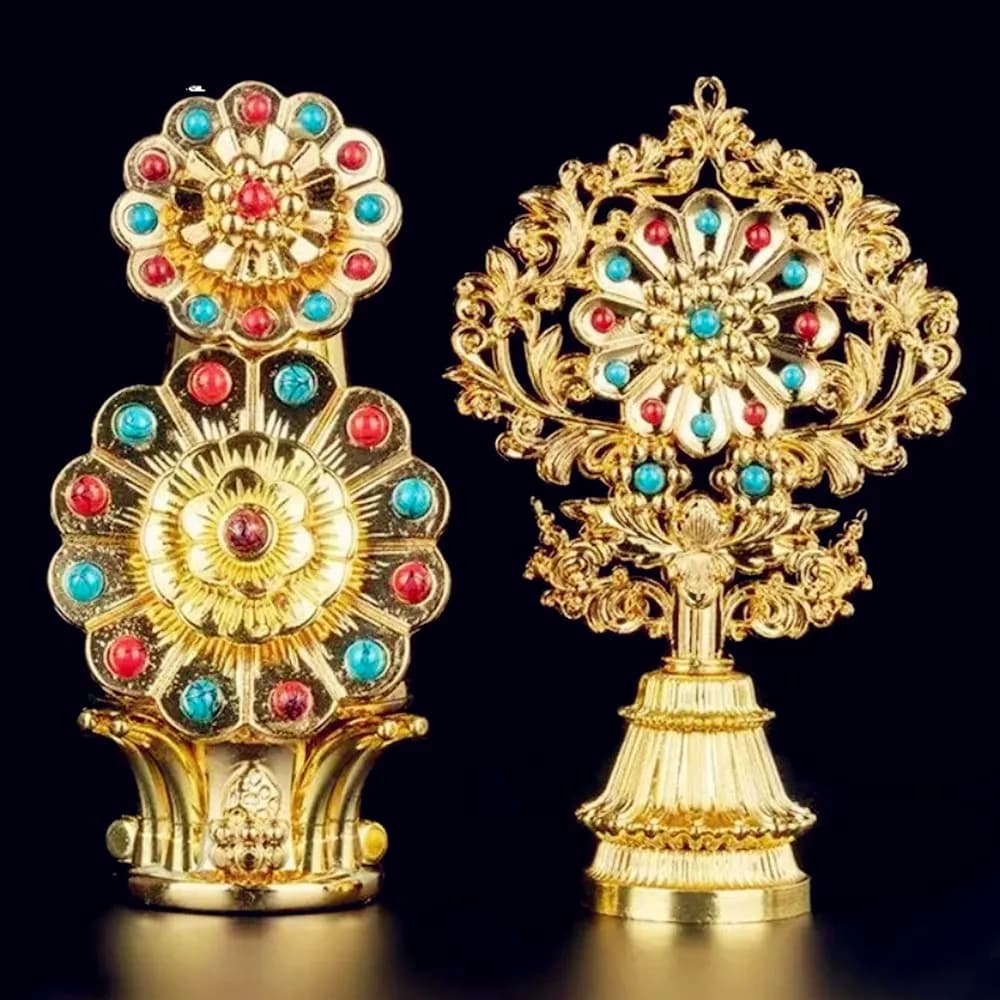 Eight Offerings for Duoma, Food Seeds, Crispy Oil Flowers, Practice Offerings, Buddha Tools, Alloy Buddha Front Ornament