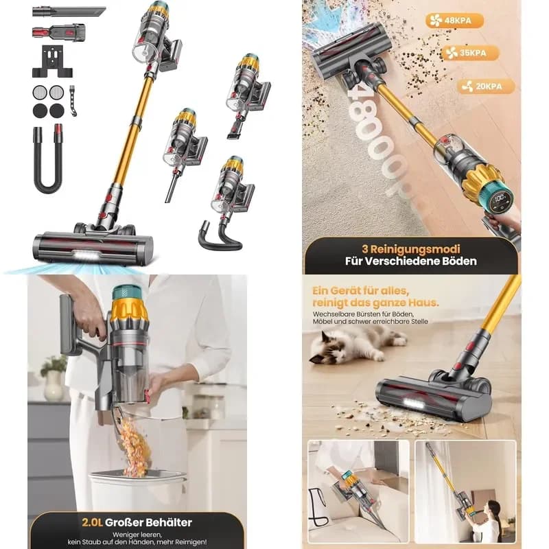 45kpa 650w Self-cleaning Oem Manufacturer Wholesale Portable Stick Cordless V16 Vacuum Cleaner Handheld for Home Hotel Car