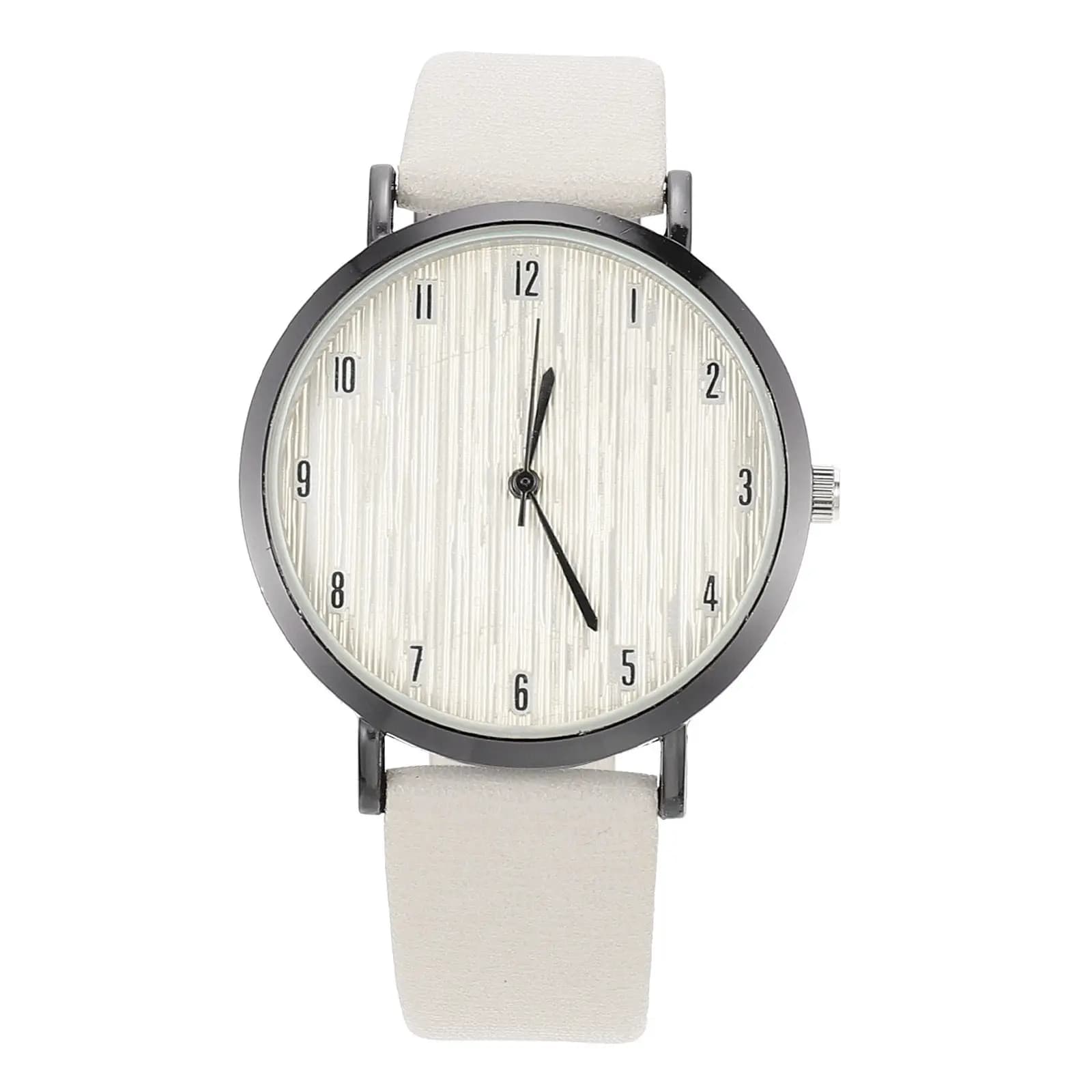Elegant Women Wrist Watch Quartz Movement Wood Pattern Dial Fashionable Strap Comfortable Daily Wear Stylish Accessory