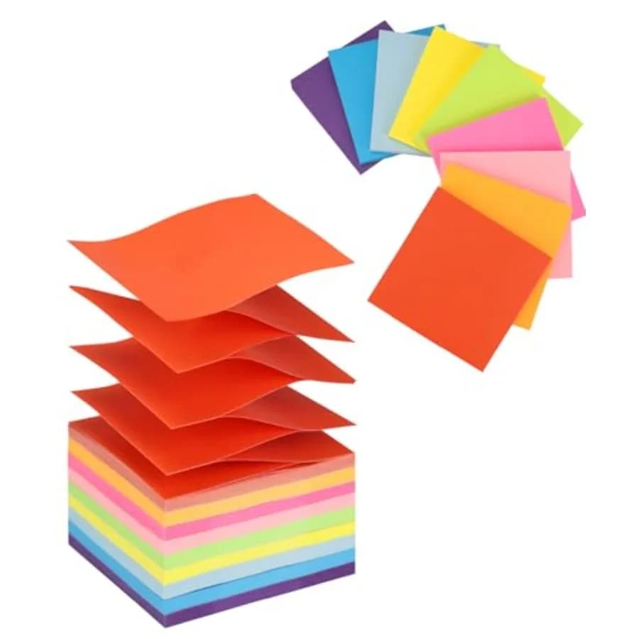 - Pop Up Sticky Notes 3x3 Refills, 18 Pads, 900 Sheets, Bright Colors, Self Adhesive Memo Pads for Dispensers, Perfect for Home