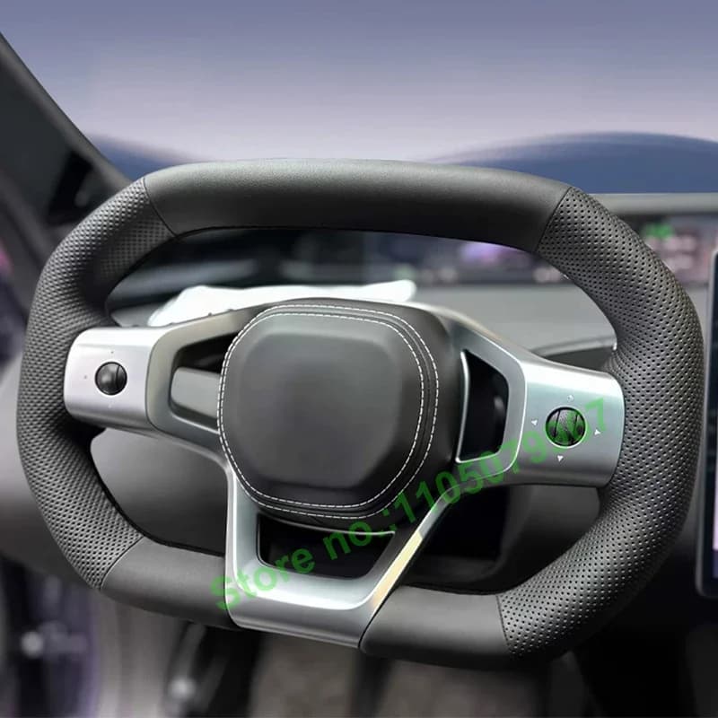 Coprivolante per Auto in Pelle PU Traspirante e Antiscivolo, Cucito a Mano, per Avita 06 07 12 11, Accessori Interni