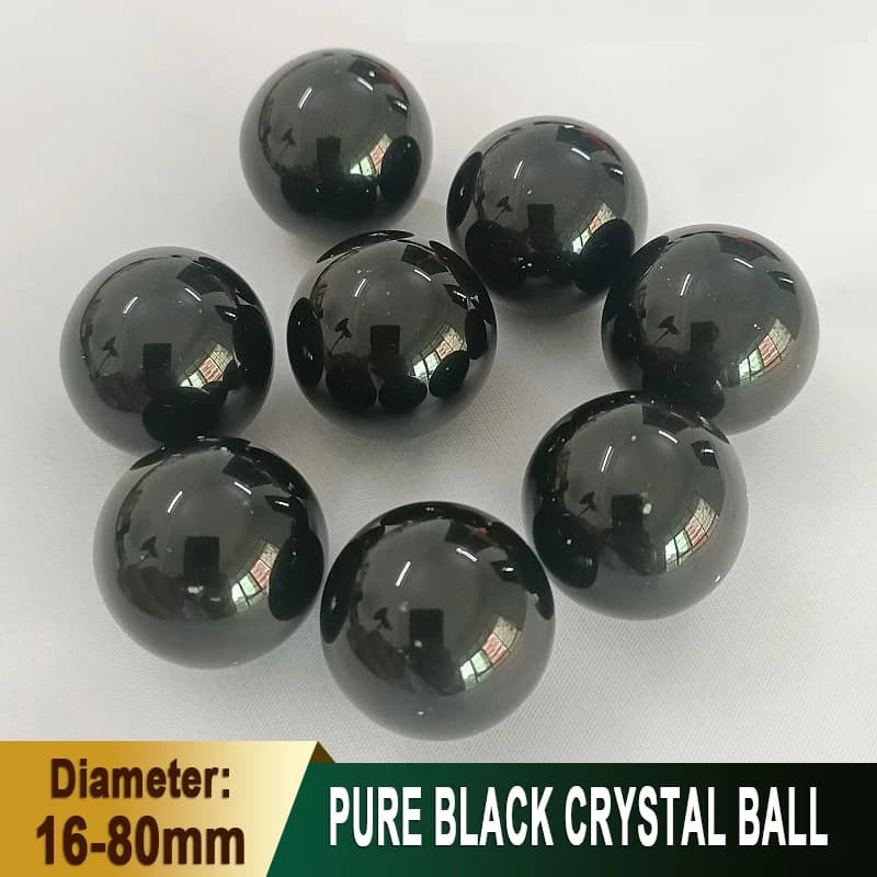 1-10 pz 16-80mm sfera di cristallo nero guarigione sfera di cristallo magica pietre Reiki feng shui sfera da collezione decorazioni per la casa senza base
