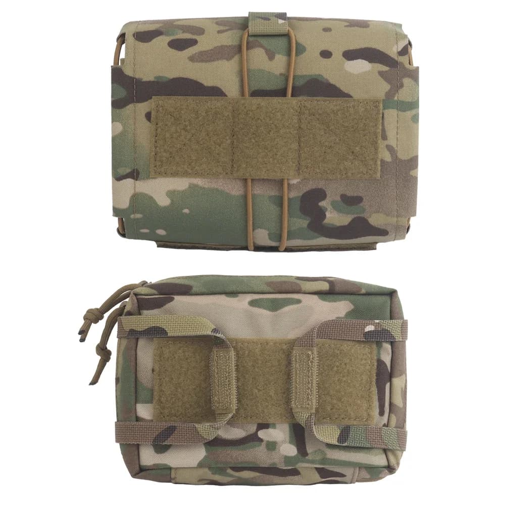 Custodia di pronto soccorso 2 in 1 Molle a distribuzione rapida Sistema Molle Custodia IFAK Kit med a trazione orizzontale Borsa compatta per kit trauma