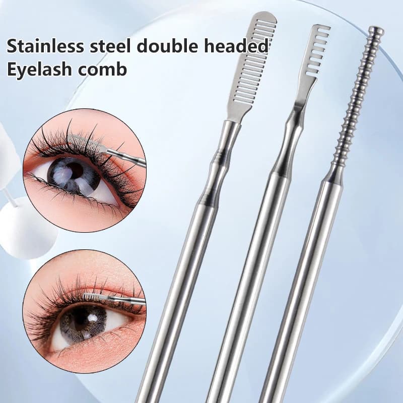 L/S Stainless Steel Permanent Eyelash Lift Tools Metal Cleaning Rods Makeup Eyelashes Folder Separator Eyelash Extension Supplies