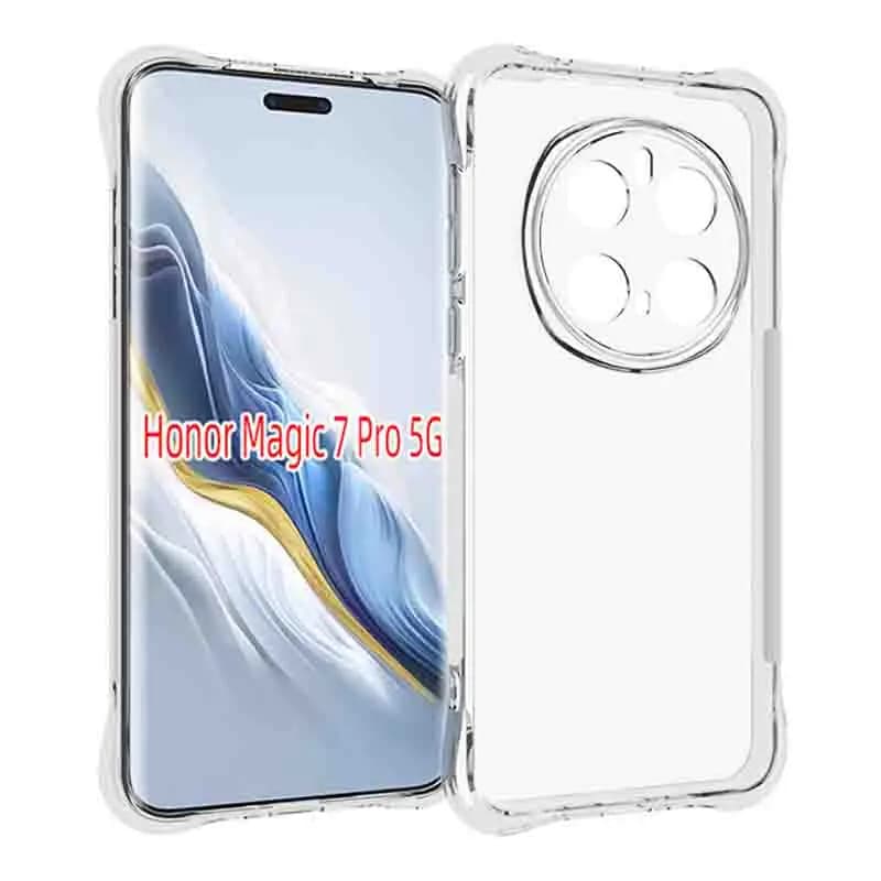 Honor Magic7 Pro 5G Custodia Air Cushion Antiurto Airbag Trasparente Silicone TPU Cover posteriore Custodia per telefono per Honor Magic 7 Pro Magic7Pro