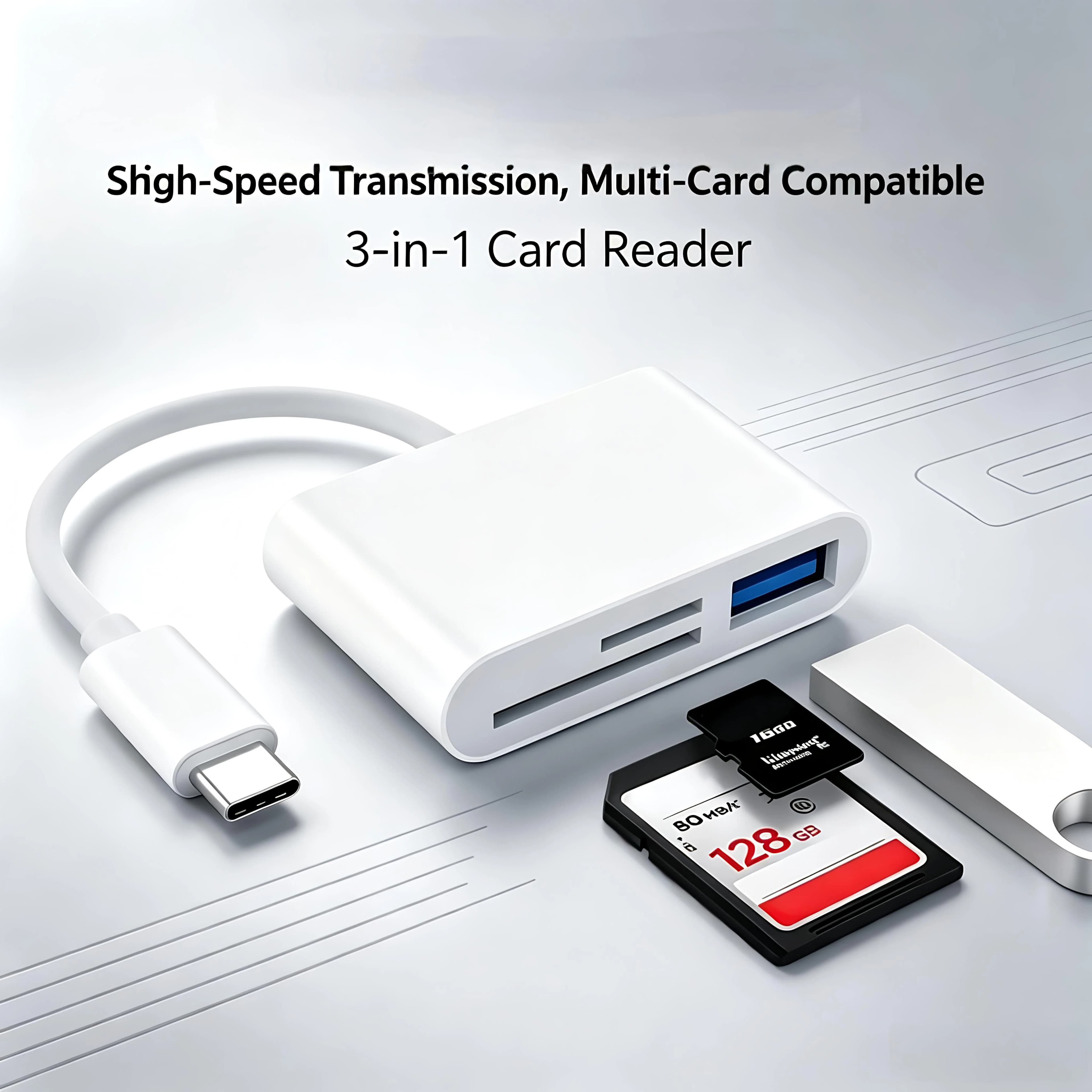 Type C Adapter SD Card Reader TF CF OTG Compact USB-C Flash Writer for iPad Pro Huawei MacBook Samsung Xiaomi Cardreader