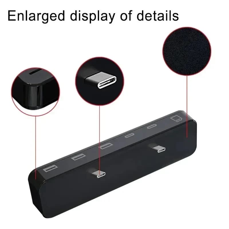 Docking Station 27W per Tesla Model 3 Y, Hub USB con Ricarica Rapida Intelligente 6 in 2, Tipo-C Micro SD, Accessori Auto