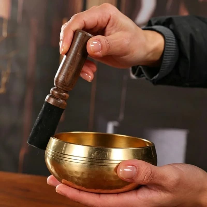 Meditation Singing Bowl Nepal Sound Bowl Yoga Sound Healing Original Buddhist Music Bowls Percussion Instrument with Tone Mallet