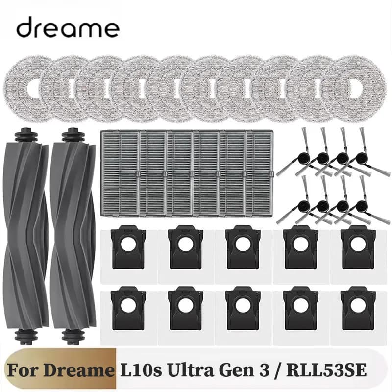 For Dreame L10s Ultra Gen 3 Gen3 / RLL53SE Replacement Parts Accessories Main Side Brush Filter Mop Pad Dust Bag