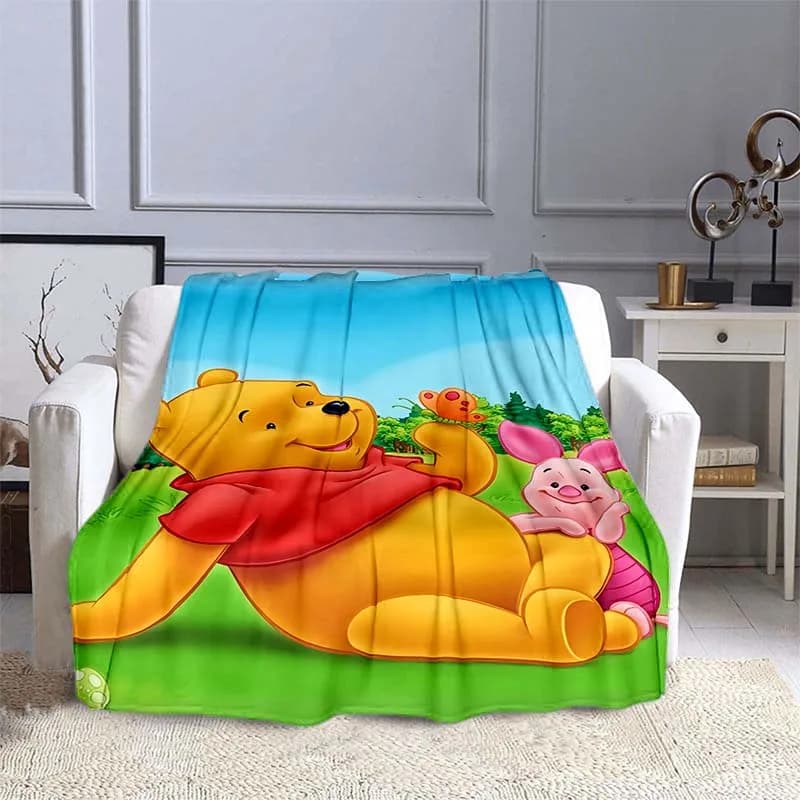 Coperta con motivo Disney Winnie The Pooh in 17 stili, calda, morbida e soffice, per bambini e adulti, per divano letto, per viaggi all'aperto e campeggio