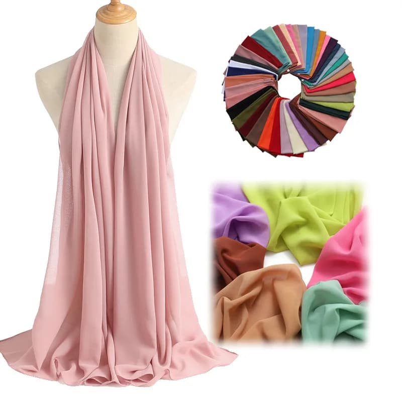 Sciarpa Lunga Estiva in Seta per Donne, Grande Scialle Avvolgente, Fascia per Capelli, Design Tinta Unita, Hijab, Stole da Spiaggia, Foulard Femminile, Echarpe, Bandana