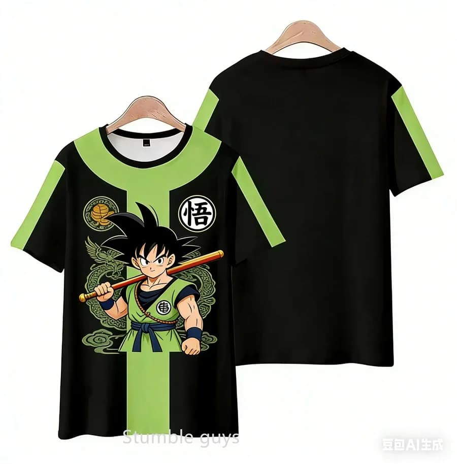 Maglia da Calcio Estiva Super Saiyan Goku per Bambini, T-shirt Dragon Ball Z, Maglietta da Calcio Traspirante per Uomo, Abbigliamento Anime per Ragazzi e Ragazze
