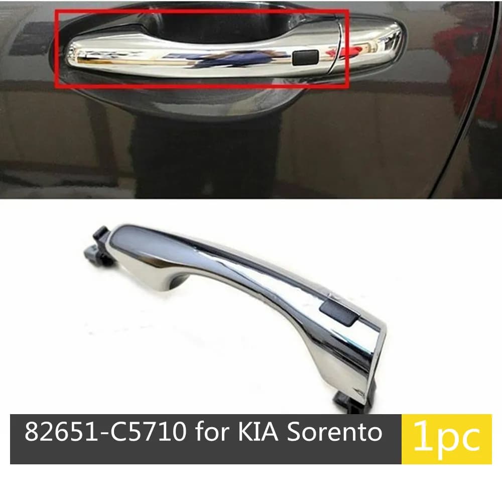 Muslimatexall maniglia per porta esterna cromata anteriore originale LH RH per KIA Sorento 2015-2018 maniglia per porta esterna con pulsante
