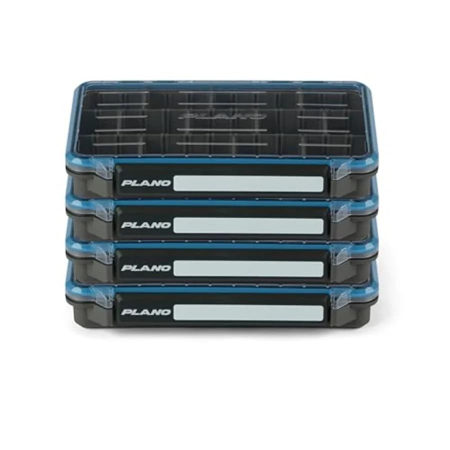 Set of 4 Boxes Door Fishing Tools Waterproof 3600 Black with Plastic Construction Resistant and C