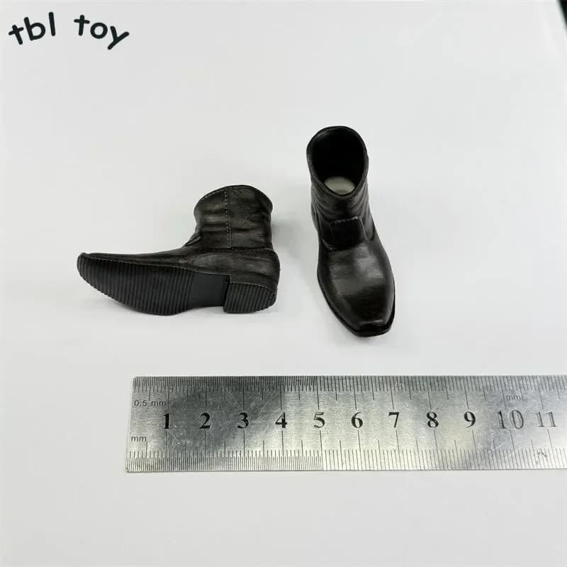 In Magazzino Scala 1/6 Maschio Nero Stivali Scarpe Tacco Basso Modello Soldato per 12 pollici Action Figures Accessori Bambole Puntelli