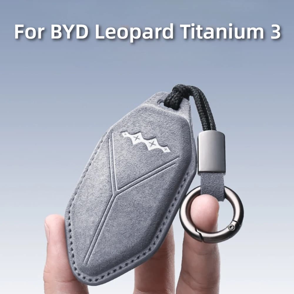 For BYD Leopard Titanium 3 Car Specialized Key Case NFC Card Protective Cover Case Shell Buckle Imported Suede Special Auto