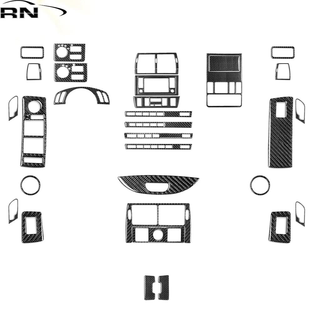 Per BMW X5 E53 2000-2006 Modificato In Fibra di Carbonio Volante Dell'automobile Maniglia Della Porta Interni Set Completo Adesivi Decorativi